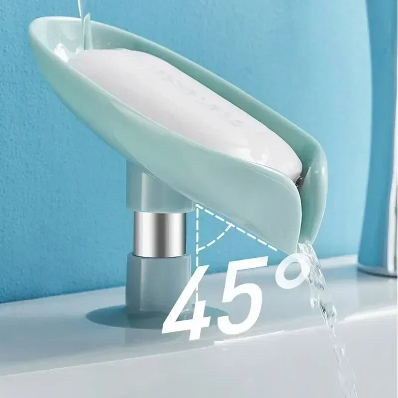 Lotus-Shaped Soap Holder with Suction Cup – Drainage Tray for Shower & Kitchen