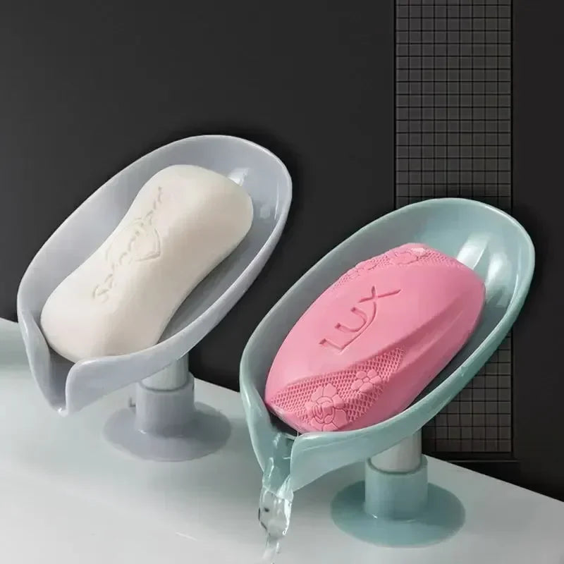 Lotus-Shaped Soap Holder with Suction Cup – Drainage Tray for Shower & Kitchen