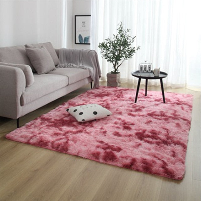 Nordic fashion fluffy non-slip mixed dyed carpet