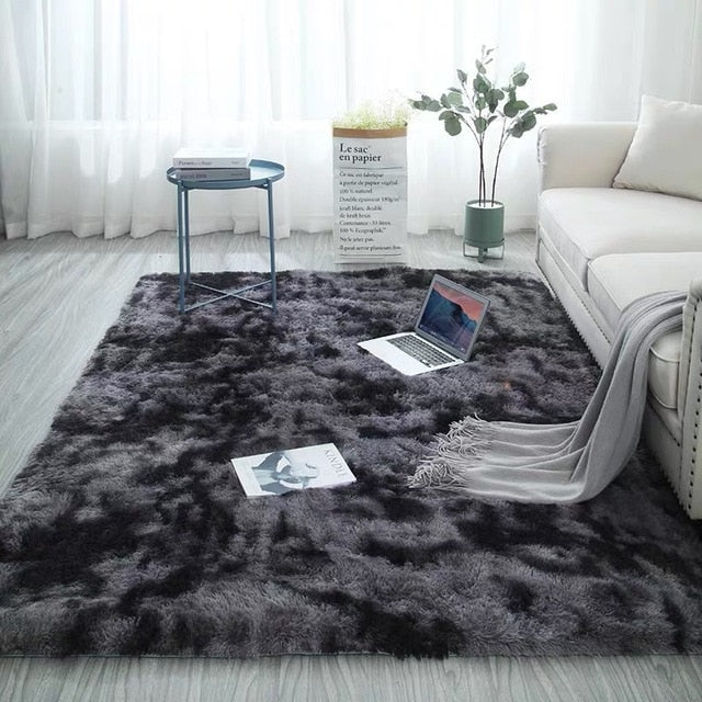 Nordic fashion fluffy non-slip mixed dyed carpet