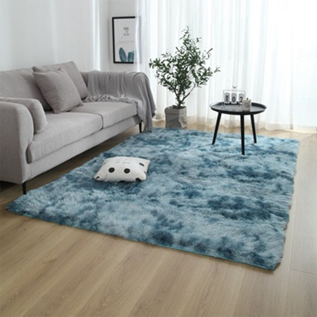 Nordic fashion fluffy non-slip mixed dyed carpet