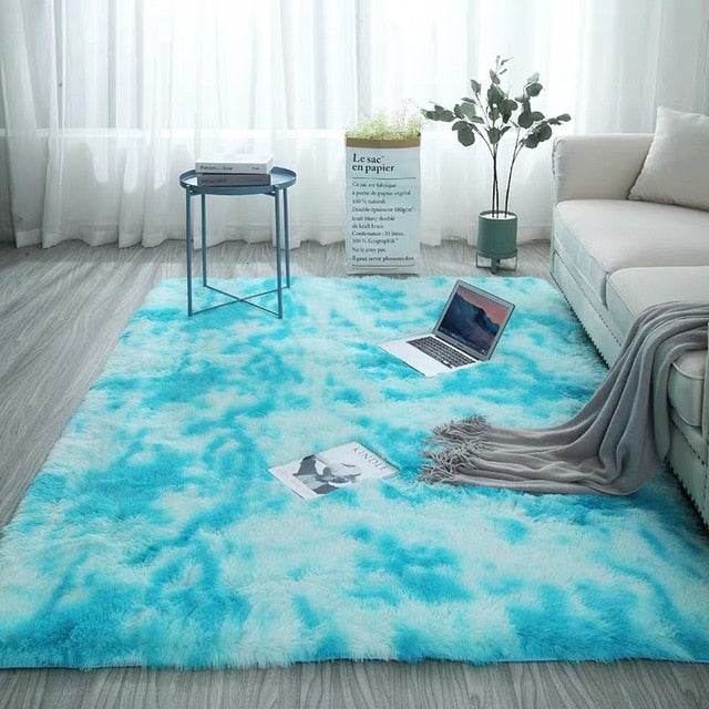 Nordic fashion fluffy non-slip mixed dyed carpet