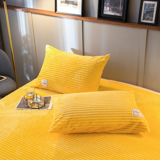 LREA 1pc thinken flannel coral pillowcase