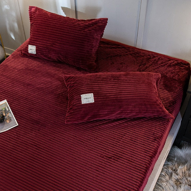 LREA 1pc thinken flannel coral pillowcase