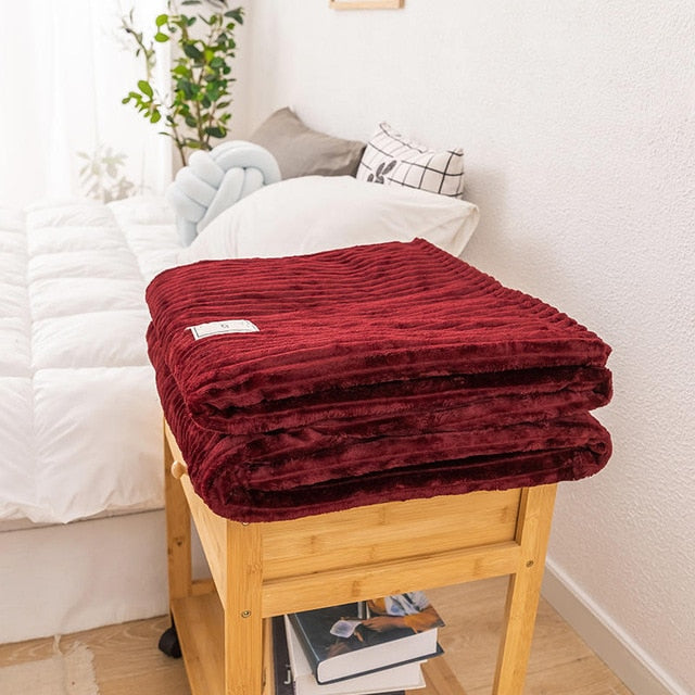 Bonenjoy Bed Blanket Green Color Soft Flannel Blanket