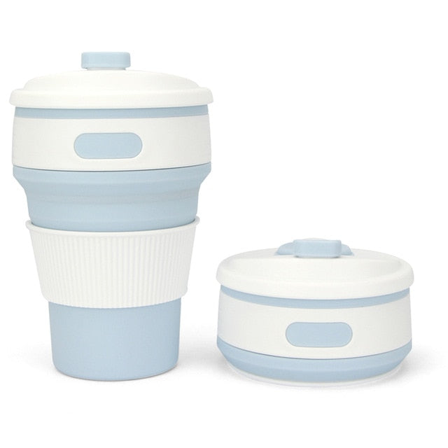 350ML Silicone Folding Coffee Cups Portable