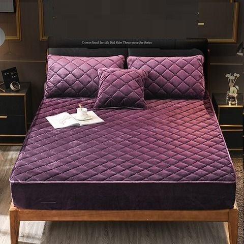 Plush Thicken Quilted Mattress Cover Warm