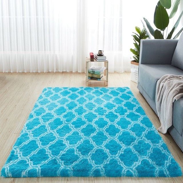 Nordic fashion fluffy non-slip mixed dyed carpet