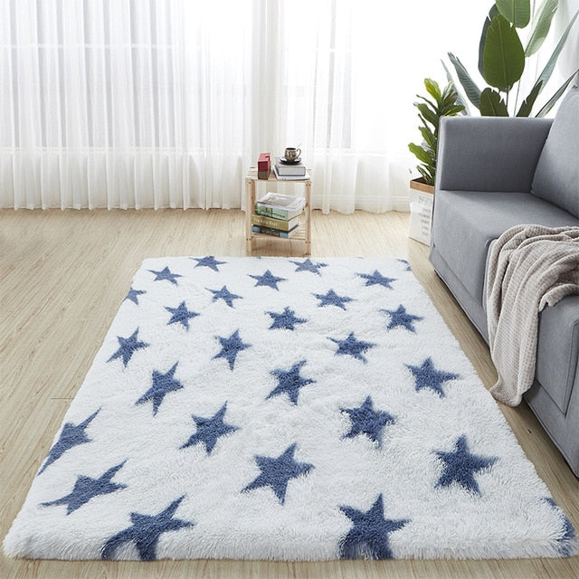 Nordic fashion fluffy non-slip mixed dyed carpet