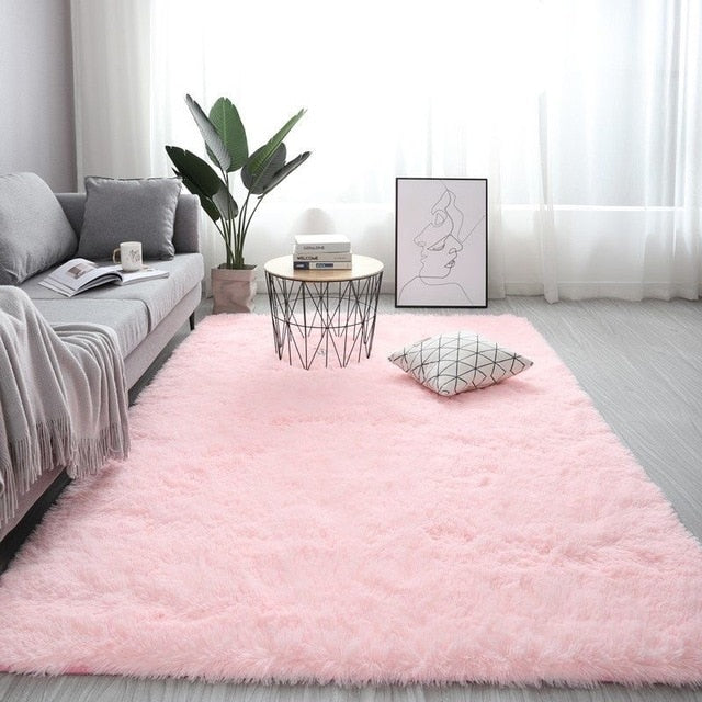 Nordic fluffy carpet rugs for bedroom/living room