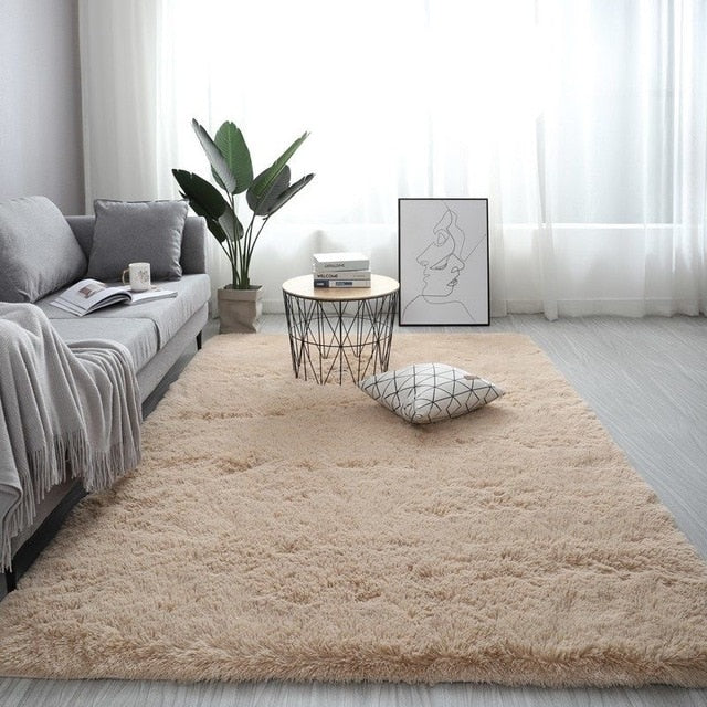 Nordic fluffy carpet rugs for bedroom/living room