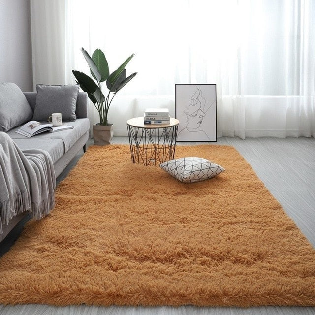 Nordic fluffy carpet rugs for bedroom/living room