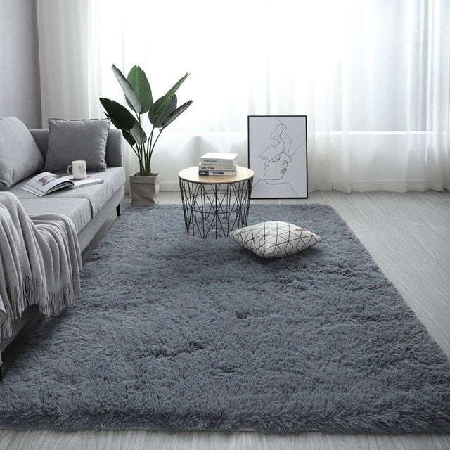 Nordic fluffy carpet rugs for bedroom/living room