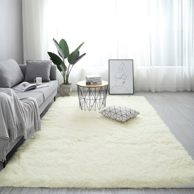 Nordic fluffy carpet rugs for bedroom/living room