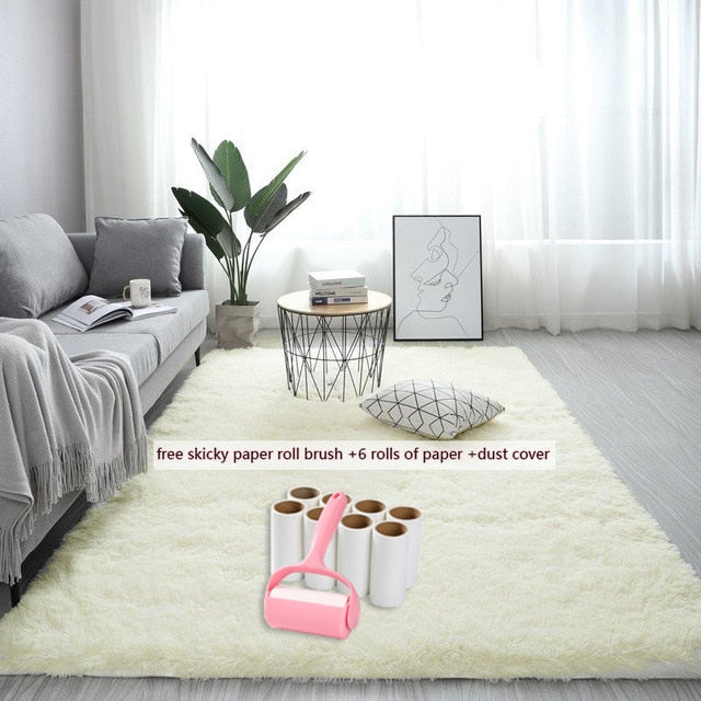 Nordic fluffy carpet rugs for bedroom/living room