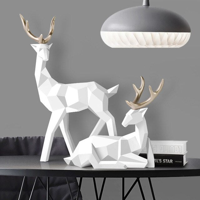 Statue Deer Resin Decoration Nordic Home Decor
